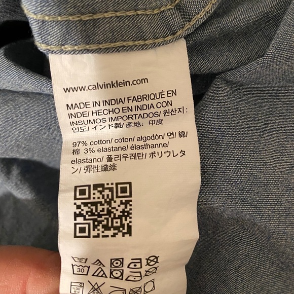 Calvin Klein Vintage Snap Denim Jean Chambray - Picture 10 of 10